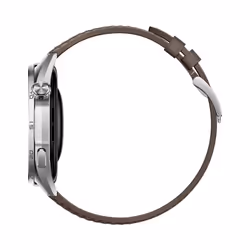 Huawei WATCH GT6 Smartwatch 46 mm Acciaio inox GPS cinturino fluoroelastomero Marrone - Vista aggiuntiva 5