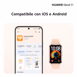 Huawei 55020GVQ rilevatore di attività AMOLED Braccialetto per rilevamento di attività 4,11 cm (1.62") Nero - Vista aggiuntiva 8