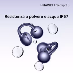 Huawei FreeClip 2 S Argento, cuffie open-ear con design innovativo e in colorazione argento. Compatibili con iOS, Android e Windows. Fino a 38 ore di autonomia. - Vista aggiuntiva 7