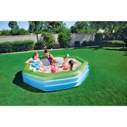 Bestway 54119 piscina fuori terra Piscina gonfiabile Piscina ottagonale 1030 L Blu, Verde - Vista aggiuntiva 4