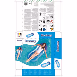 Bestway 43103 galleggiante da piscina e da spiaggia Blu, Rosso Fantasia Vinile Materassino galleggiante - Vista aggiuntiva 6