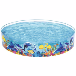 Bestway 55031, Piscina gonfiabile, 1612 L, Rotondo, 3 anno/i, PVC, Vinile, Multicolore
