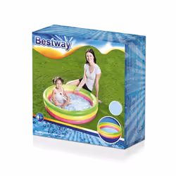 Bestway Piscina summer 3 anelli con fondo gonfiabile 102x25 cm - Vista aggiuntiva 6