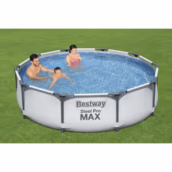 Bestway Steel Pro Piscina con bordi rotonda 4678L Blu fuori terra - Vista aggiuntiva 7