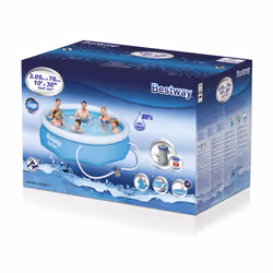 Bestway Fast Set Piscina Autoportante Rotonda mis. 305xh76 cm - colore azzurro - con pompa a filtro - Vista aggiuntiva 5