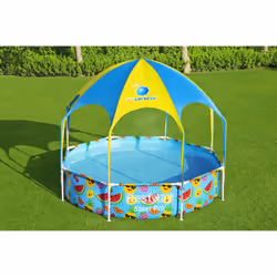 Bestway Steel Pro 56432 piscina fuori terra Piscina con bordi Piscina rotonda 1688 L Arancione, Giallo - Vista aggiuntiva 6