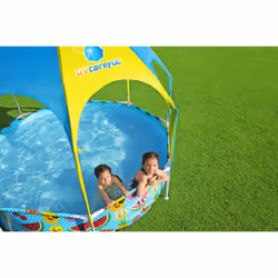 Bestway Steel Pro 56432 piscina fuori terra Piscina con bordi Piscina rotonda 1688 L Arancione, Giallo - Vista aggiuntiva 8