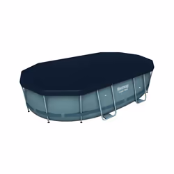 Bestway Power Steel 56448 piscina fuori terra Piscina con bordi Piscina ovale 10949 L Blu, Grigio - Vista aggiuntiva 4