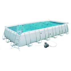 Piscina Rettangolare Power Steel 732x366x132 cm con Accessori Bestway