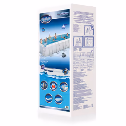 Bestway Power Steel 56474 piscina fuori terra Piscina con bordi Piscina rettangolare 30045 L Blu, Grigio - Vista aggiuntiva 5