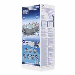 Bestway Power Steel Piscina Ovale mis 427x250xh100 cm - colore grigio - con pompa filtro e scaletta di sicurezza - Vista aggiuntiva 6