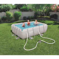 Bestway Power Steel 56629 piscina fuori terra Piscina con bordi Piscina rettangolare 3662 L Blu, Grigio - Vista aggiuntiva 5