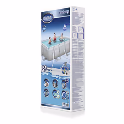 Bestway Power Steel 56629 piscina fuori terra Piscina con bordi Piscina rettangolare 3662 L Blu, Grigio - Vista aggiuntiva 8