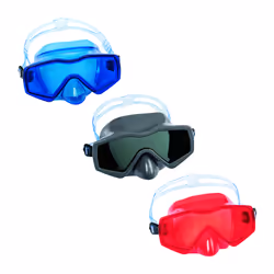 Bestway 22056, Bambino, Mezza maschera facciale, Policarbonato, Nero, Blu, Rosso, 14 anno/i, 128 g