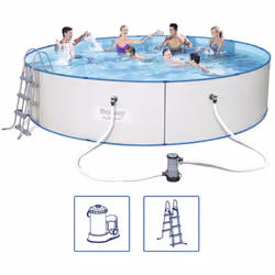 Vi divertirete un mondo con la famiglia e gli amici in questa piscina 56386 della Bestway. È di dimensioni notevoli e può osp ...