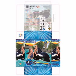 Bestway 41009 galleggiante da piscina e da spiaggia Nero, Bianco Fantasia Vinile Gonfiabile cavalcabile - Vista aggiuntiva 4