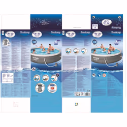 Bestway Fast Set Piscina Autoportante Rotonda mis. 396xh84 cm - colore effetto rattan - con pompa a filtro - Vista aggiuntiva 6