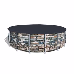 Bestway 56886 piscina fuori terra Piscina con bordi Piscina rotonda 26000 L Blu, Grigio