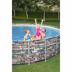 Bestway 56886 piscina fuori terra Piscina con bordi Piscina rotonda 26000 L Blu, Grigio - Vista aggiuntiva 8