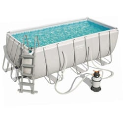 Bestway - Piscina Rettangolare Power Steel - Chiaro - 404x201 cm