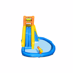 Bestway Piscina parco acquatico, mis. 435x286x267 cm, scivolo d'acqua, corda di arrampicata, cannone d'acqua, parete per arrampicarsi, include soffiatore d'aria, picchetti di ancoraggio, borsa per il trasporto - Vista aggiuntiva 4