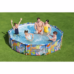 Bestway 56985 piscina fuori terra Piscina con bordi Piscina rotonda 4062 L Multicolore - Vista aggiuntiva 6
