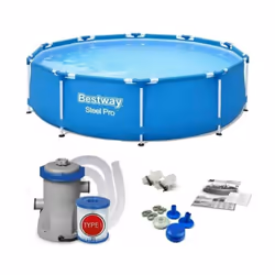 Questa piscina, di facile montaggio, è realizzata in tritech, un materiale rinforzato con un nucleo in maglia di poliestere e ...