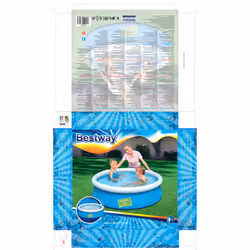 Bestway Fast Set 57241 piscina fuori terra Piscina gonfiabile 477 L Blu, Verde, Arancione - Vista aggiuntiva 4