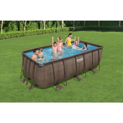 Bestway - Piscina Power Steel Rattan - 4.12 x 2.01 x 1.22 m