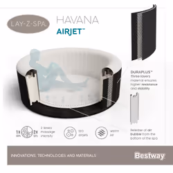Bestway 60035 vasca idromassaggio e spa 669 L 4 persona(e) Rotondo Grigio, Bianco - Vista aggiuntiva 7