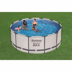 Bestway Steel Pro Max 56420 Piscina con bordi Piscina rotonda 10250 L Grigio