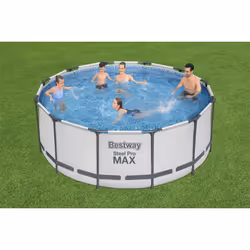 Bestway Steel Pro Max 56420 Piscina con bordi Piscina rotonda 10250 L Grigio