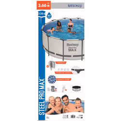 Bestway Steel Pro Max 56420 Piscina con bordi Piscina rotonda 10250 L Grigio - Vista aggiuntiva 6