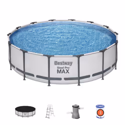 Bestway 56950, 13030 L, Piscina con bordi, Scala, Blu, 54 kg