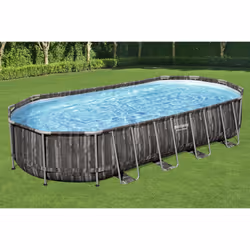 Bestway 5611T piscina fuori terra Piscina con bordi Piscina ovale 25495 L Legno - Vista aggiuntiva 4