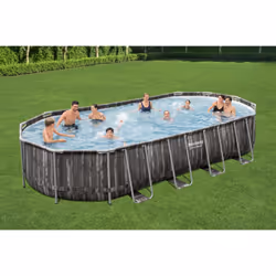 Bestway 5611T piscina fuori terra Piscina con bordi Piscina ovale 25495 L Legno - Vista aggiuntiva 6