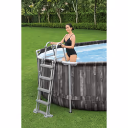 Bestway 5611R piscina fuori terra Piscina con bordi Piscina ovale 20241 L Legno - Vista aggiuntiva 5
