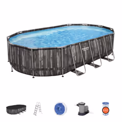 Bestway 5611R piscina fuori terra Piscina con bordi Piscina ovale 20241 L Legno - Vista aggiuntiva 8