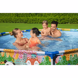 Bestway 5612F piscina fuori terra Piscina con bordi Piscina rotonda 3221 L Multicolore - Vista aggiuntiva 4
