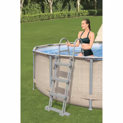 Bestway 5614V piscina fuori terra Piscina con bordi Piscina rotonda 11133 L Grigio - Vista aggiuntiva 5
