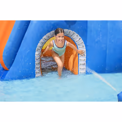 Bestway Piscina megaparco acquatico mis. 551x502x265 cm, scivolo d'acqua, cannone spara acqua, tunnel, parete per arrampicarsi, include soffiatore d'aria, picchetti di ancoraggio, borsa per il trasporto - Vista aggiuntiva 8