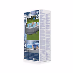 Bestway Power Steel 56448 Piscina con bordi Piscina ovale 10949 L Blu, Grigio - Vista aggiuntiva 7