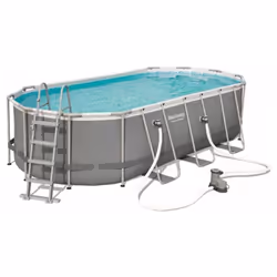 "La piscina fuori terra viene venduta pronta all'uso, vi basterà posizionarla su una zona pianeggiante e montare la struttura ...