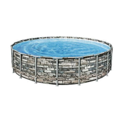 Bestway - Piscina fuori terra 56883 rotonda Power Steel cm 610 x 132 Power Steel