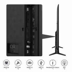 Hisense 65A6K TV 65" 4K Ultra HD Smart TV Wi-Fi Nero 300 cd/m² - Vista aggiuntiva 8
