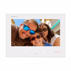 Monitor interno Hikvision Modello: DS-KH7300EY-TE WHITE Display touch TFT da 7 pollici a colori Risoluzione del display: 1024 ...