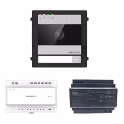 Kit posto esterno HD Hikvision Sistema: 2 fili Il kit comprende: 1 Posto esterno HD modello: DS-KD7003EY-IME2 1 Distributore ...