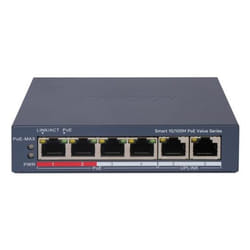Hikvision DS-3E1106P-EI/M switch di rete Gestito Gigabit Ethernet (10/100/1000) Supporto Power over Ethernet (PoE) Grigio