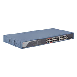 Hikvision DS-3E1326P-EI(B) switch di rete Gestito Fast Ethernet (10/100) Supporto Power over Ethernet (PoE) 1U Blu