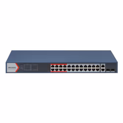 Hikvision DS-3E1326P-EI(B) switch di rete Gestito Fast Ethernet (10/100) Supporto Power over Ethernet (PoE) 1U Blu - Vista aggiuntiva 2